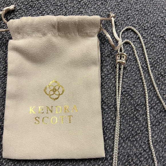 Kendra Scott Silver Lariat Choker Adjustable Necklace - Picture 8 of 15